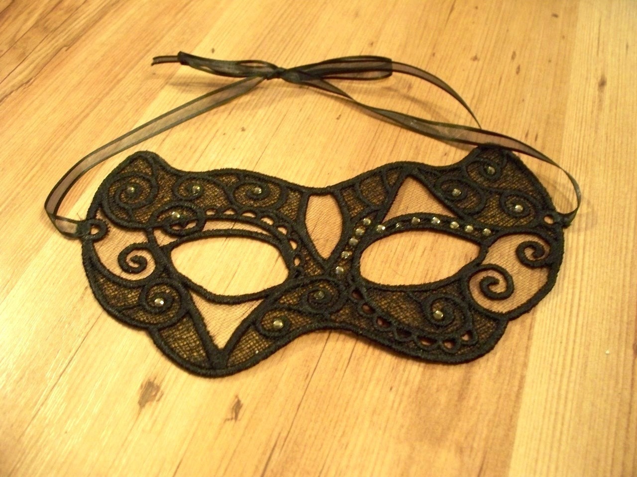 Halloween Mask Black Lace