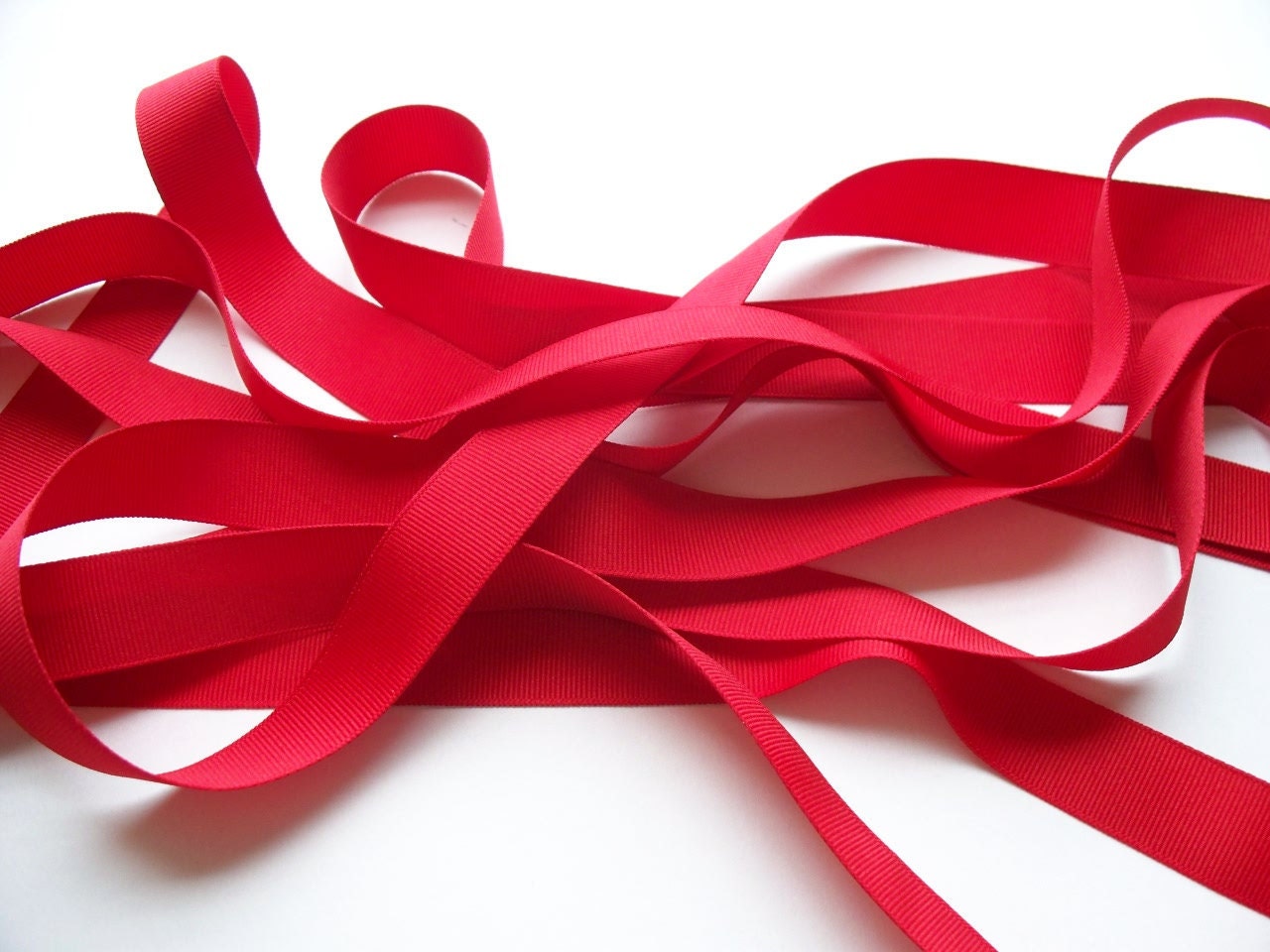 5/8 Inch Red Grosgrain Ribbon- 4 yards