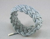 grey rope bracelet adjustable size turks head sailor knot 1187