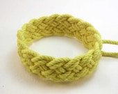 sunshine yellow BASIC turks head knot bracelet adjustable size 1741