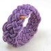 purple turks head knot rope bracelet adjustable size 2116