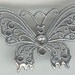Pewter Butterfly with settings for rhinestones pendant charm pin