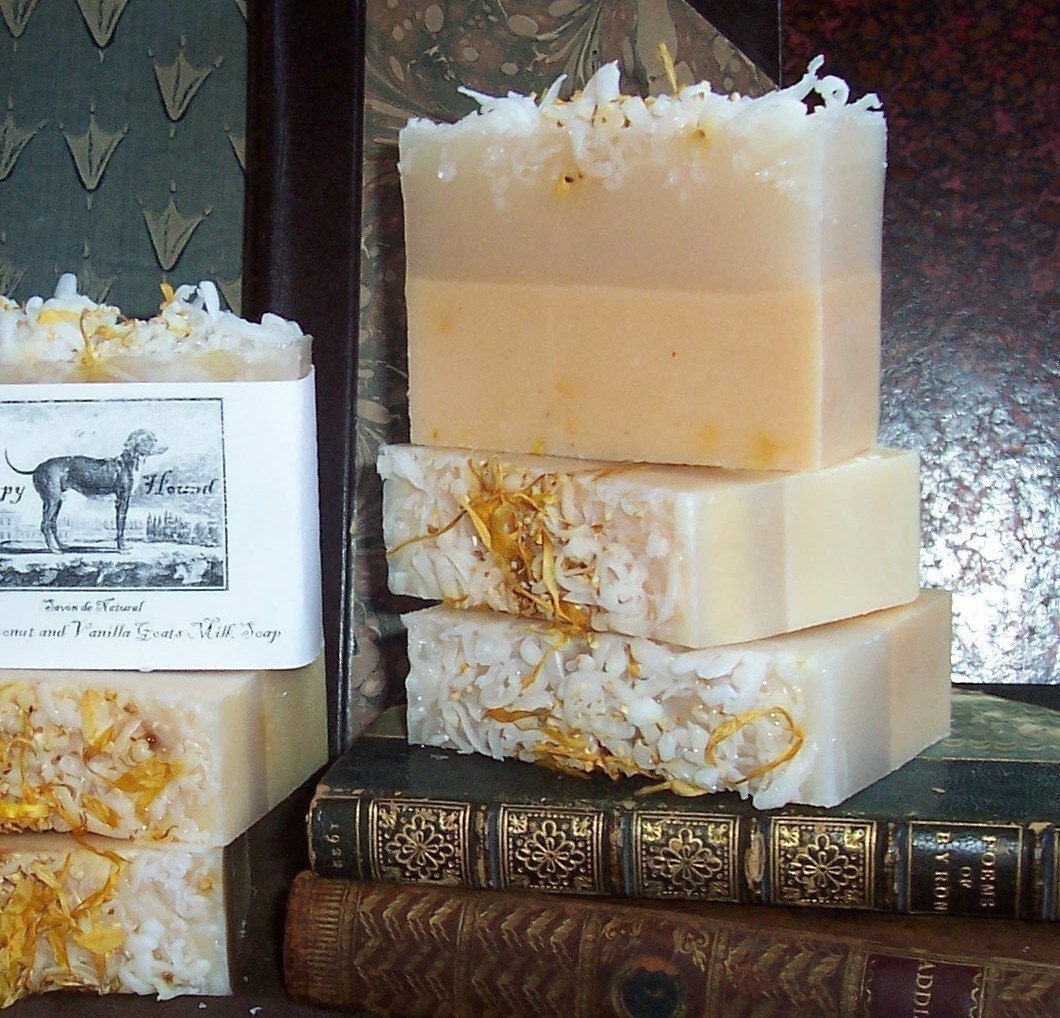 Orange and Vanilla  Handmade Goats Milk Soap Big 5-6 Oz.Creme Bar
