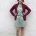Mint Green Tied Dress- Vintage Inspired Shift Dress in Linen