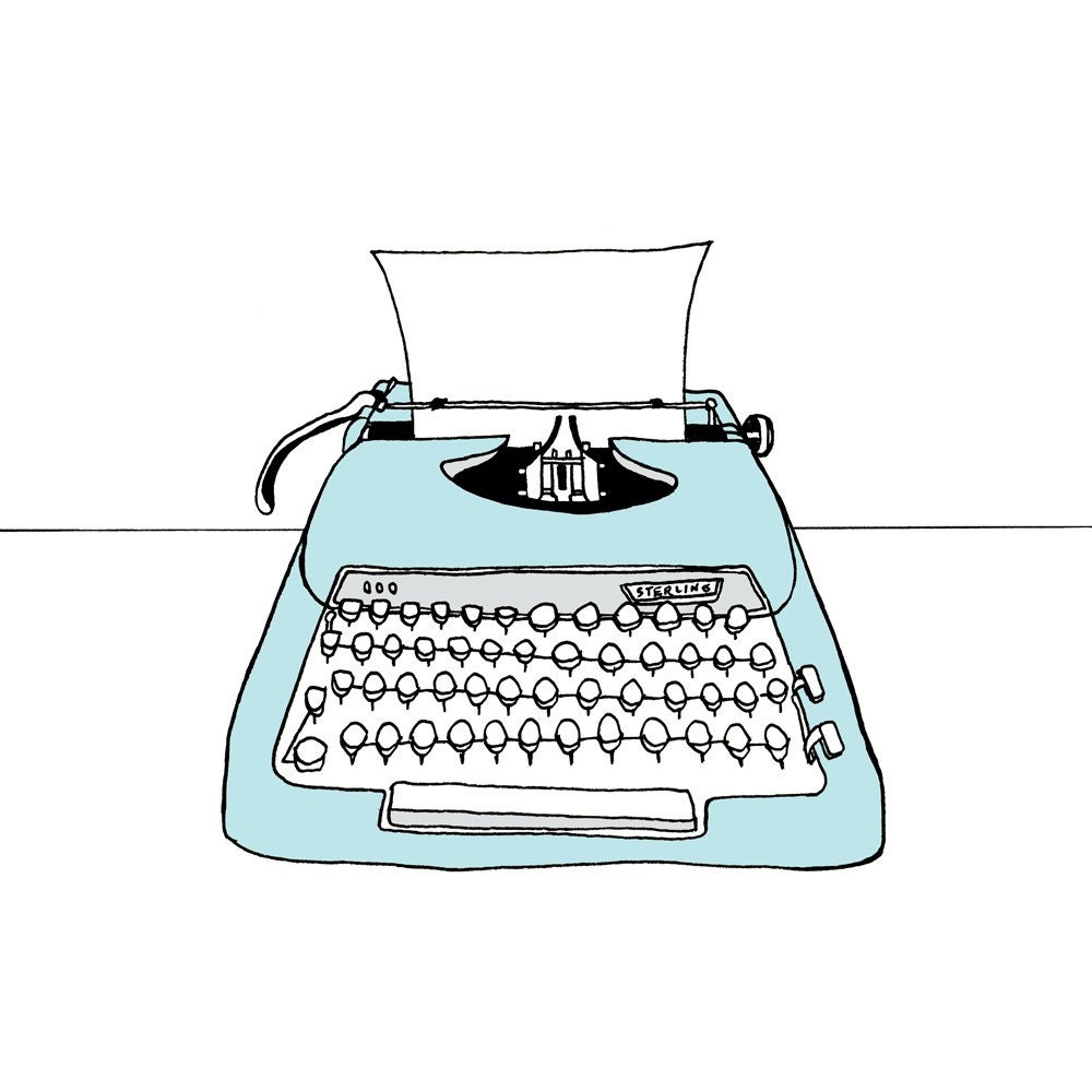 Typewriter Illustration Giclee print - The Sterling