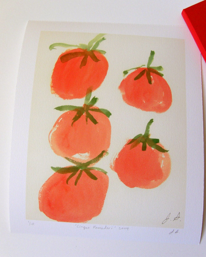 Cinque Pomodori- Tomato- Fine Art Print