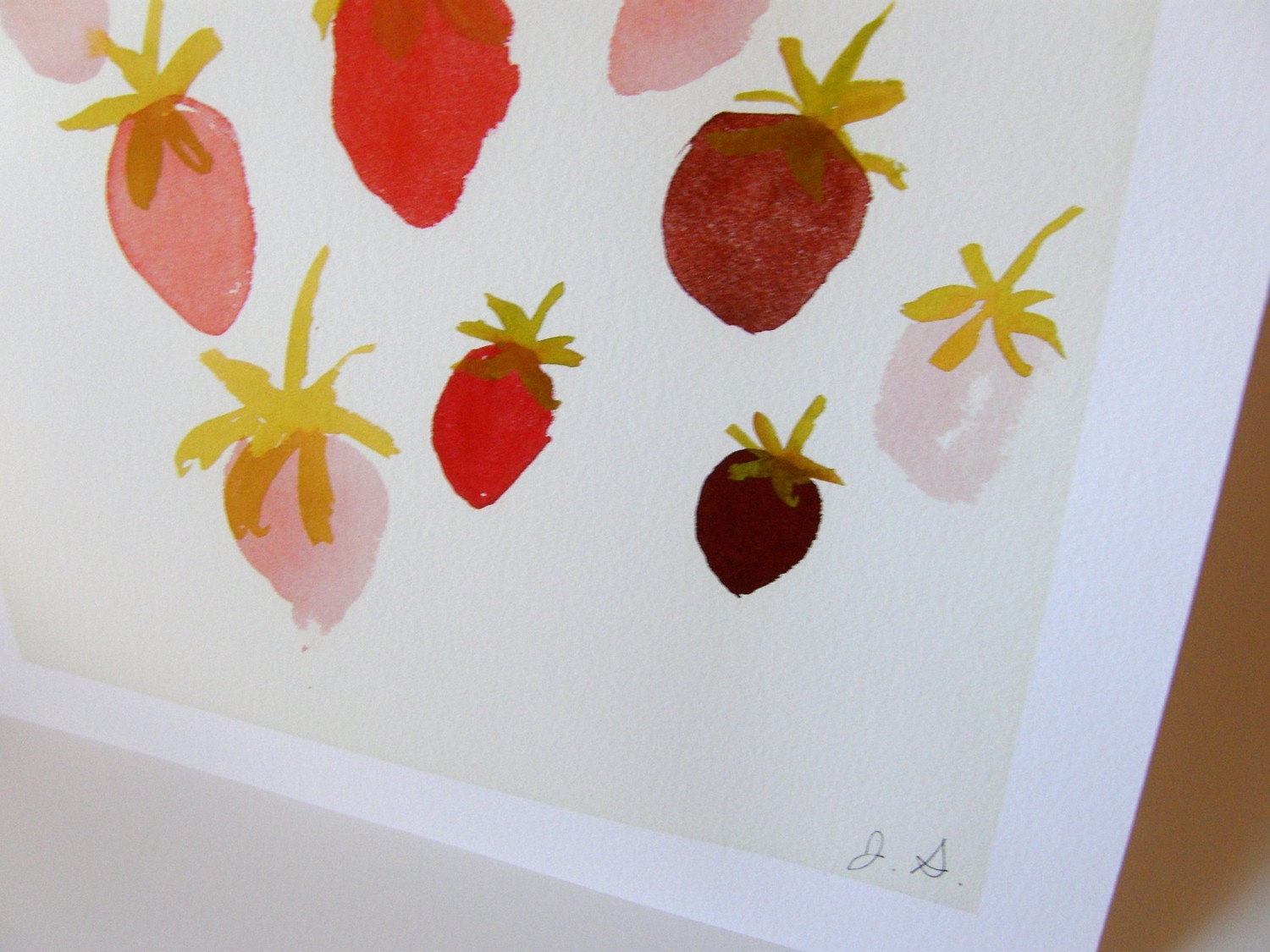 Strawberry Art- Kitchen- Painting