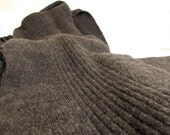Cashmere/Silk double ribbed scarf - charcoal