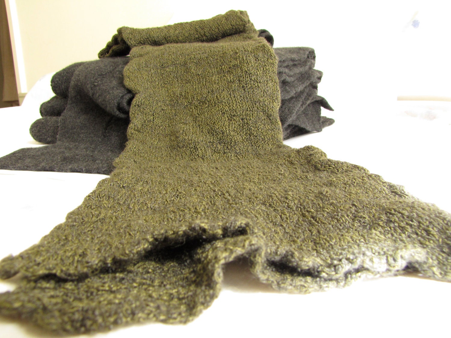 Cashmere/Linen scarf - green