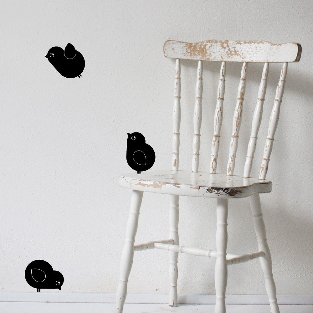 Little birds set of three wall decoration