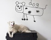 Dog wall sticker