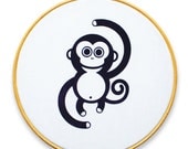 Monkey Iron on Applique