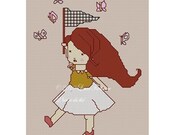 CLOSING DOWN  : From 30 to 50 % off - More information in my shop policies - The butterfly hunt Cross Stitch PDF Pattern