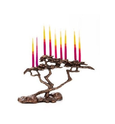 Cypress Menorah for 9 candle for Hannuka