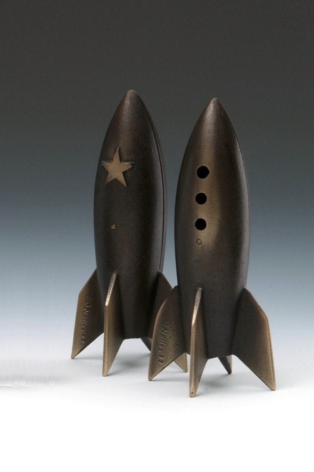 Rocket Coin Bank in Sand Cast Bronze for Your Table or Desk