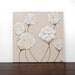 Reserved Listing - Acrylic Painting - Original Canvas Art - Textured White Flower Wall Art - Small 10X10 - IN STOCK