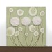 Reserved Listing - Green Painting of Chrysanthemums - Original Acrylic Art on Canvas - Small Floral Wall Art 10X10