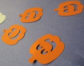 Pumpkin Charms Tags Die Cut Paper Piecing Scrapbook Embellishments Funky Fun Set Orange Jack o lanterns