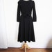 1980s Black Wool Dress