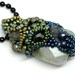 Fairy Chrysalis Beaded Pendant -- Blue Gnome