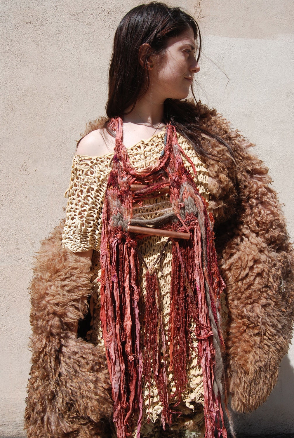 Medium Knitted Beastplate Necklace / Wall Hanging