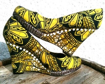 African Fabric Shoes Kezi