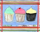 For flavor...for nourishment... (PRINT of Cupcake Painting)