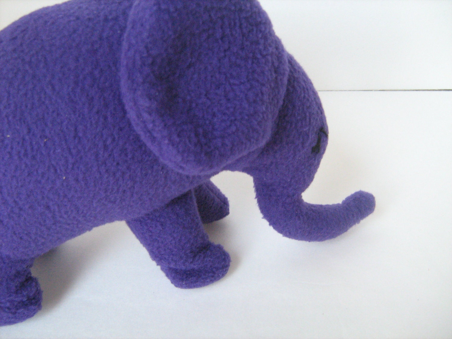 large purple stuffed elephant