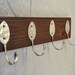 4 Vintage Spoons FUN Brown Painted Coat Rack