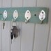 Rad Spoon  Key Rack Distressed Turquoise Stain