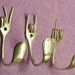 PEACE x FORK YOU x ROCK ON Special Collector set 3 Silverware Coat Hooks NOVEMBER SALE ITEM