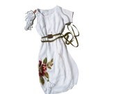 SALE Linen Rose Dress - made to order - Summer - Breezy - romantic - garden -