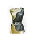 LiLy / Lumme Pleated Leather side Vest - Black Industrial wrap around half vest - sculptural Modern Armor - tree bark - nature - haute couture Fashion accessory