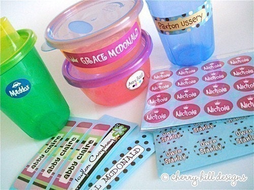BOY Bottle and Sippy Cup waterproof vinyl labels - set of 24 - click on pics to enlarge - seen in Parents Mag and Family Fun Mag