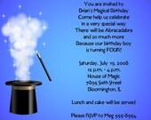 Blue Magic Hat Birthday Invitations Il_170x135