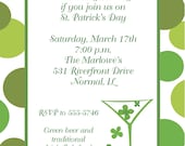 Green Martini St Patricks Day Invitations Il_170x135