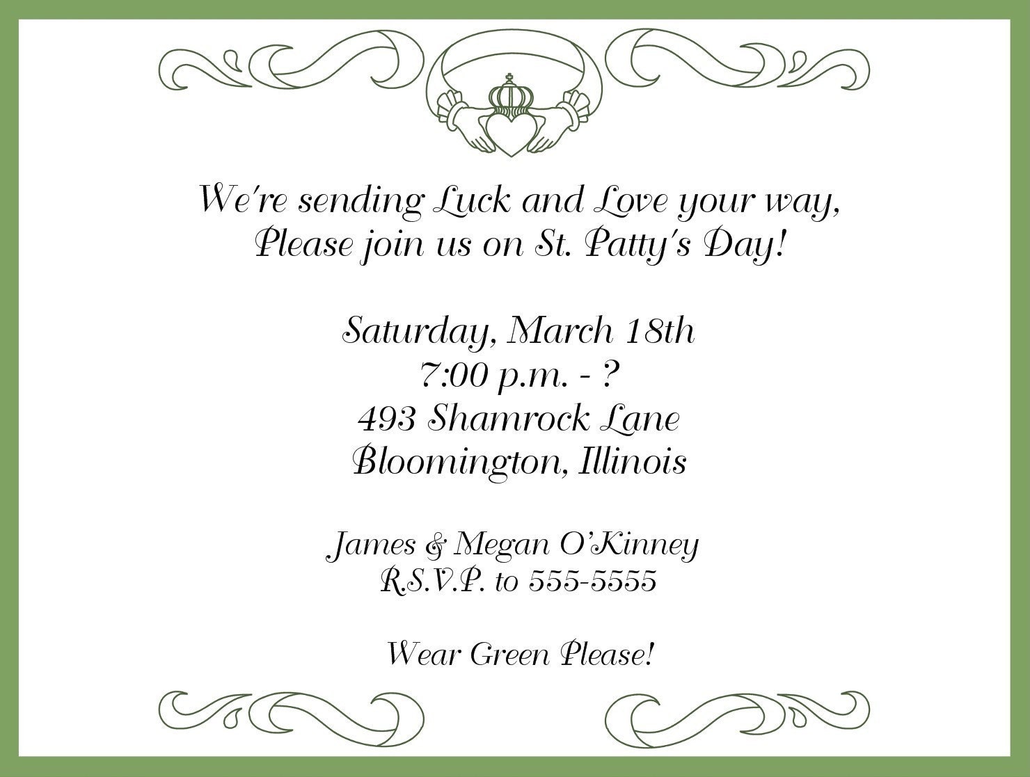 Irish Claddagh St Patricks Day Invitations Il_170x135