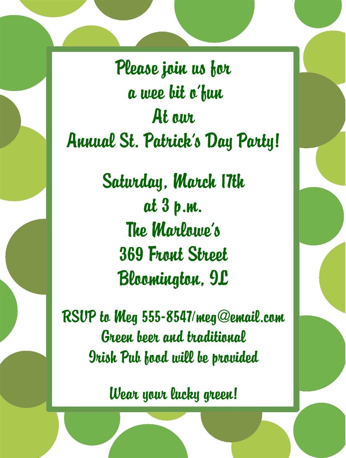 Polka Dot St Patricks Day Invitations Il_170x135