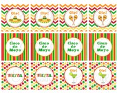 Fiesta Cinco de Mayo Personalized Cupcake Toppers or DIY Il_170x135