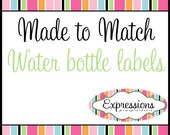 Personalized Water Bottle Labels Made to Match Any Design, DIY Il_170x135