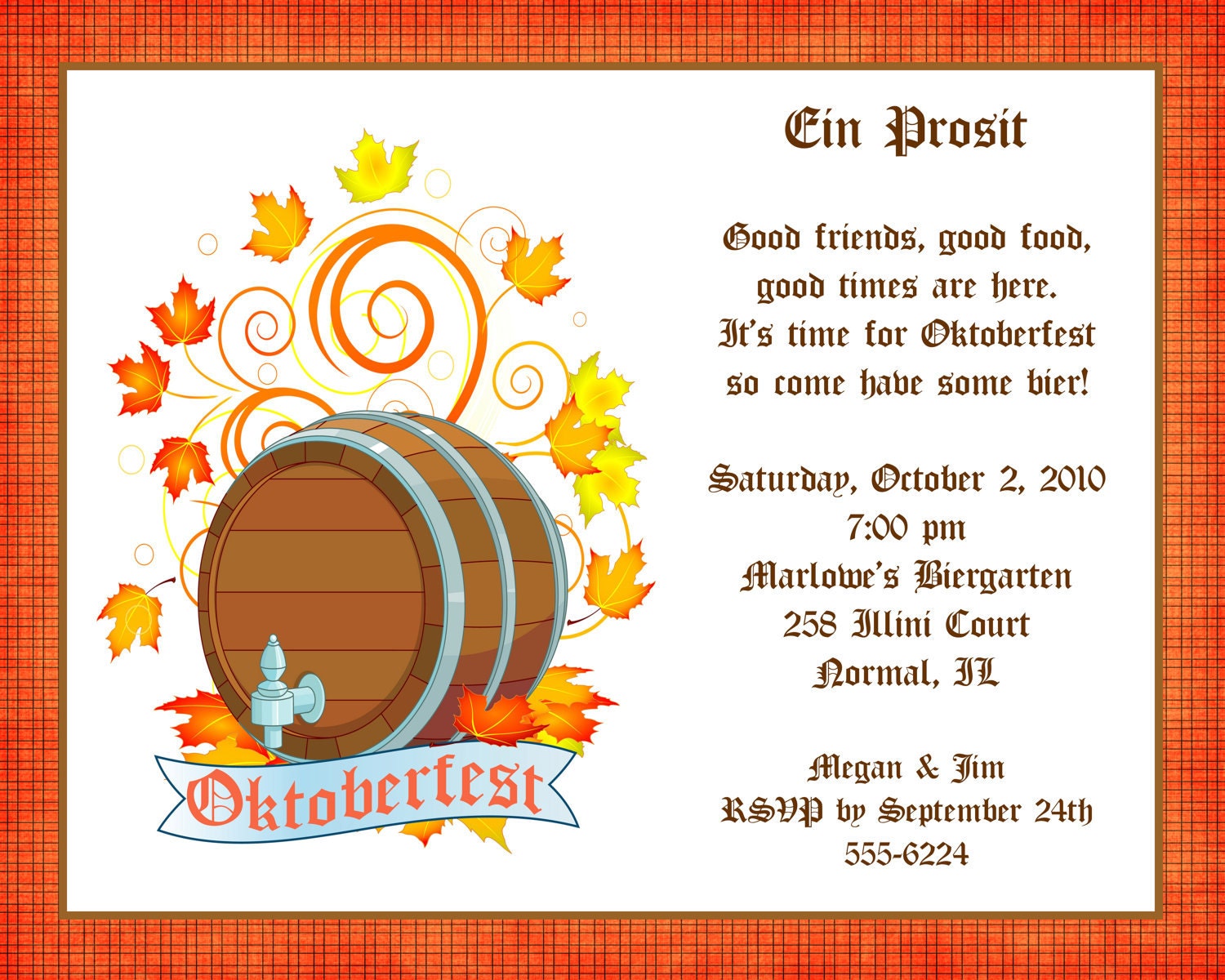 Keg of Beer Oktoberfest Invitations Il_170x135