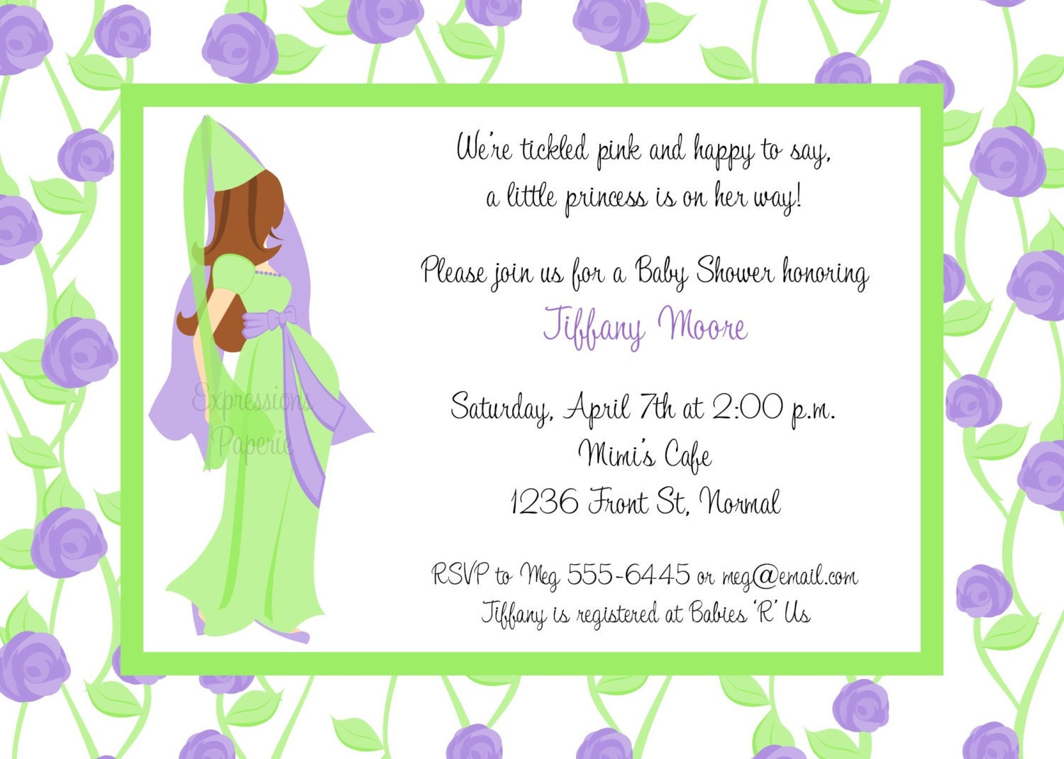 Princess Mommy to Be Baby Shower Invitations Il_170x135