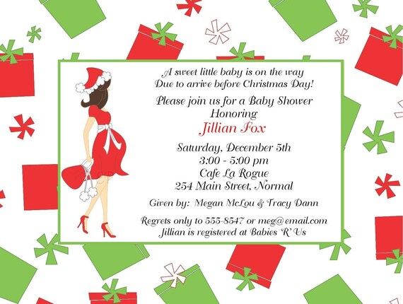 Christmas Baby Shower Invitations Il_570xn