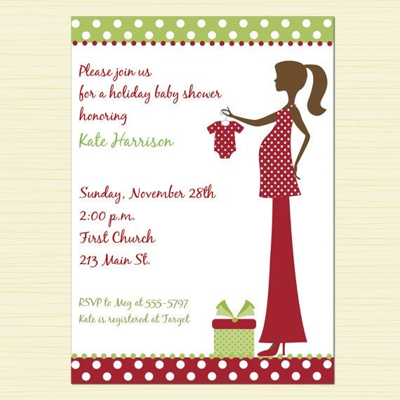 Christmas Mommy to be Baby Shower Invitations Il_570xn