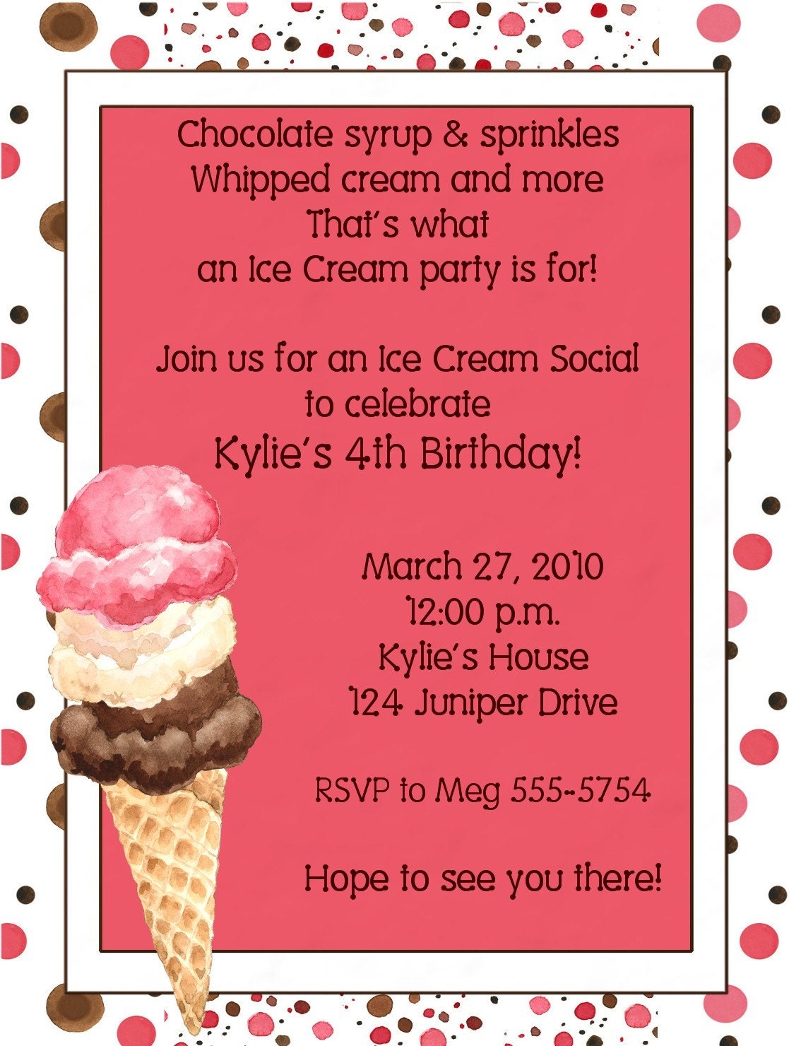 Ice Cream Social Valentines Day Invitations Il_570xn
