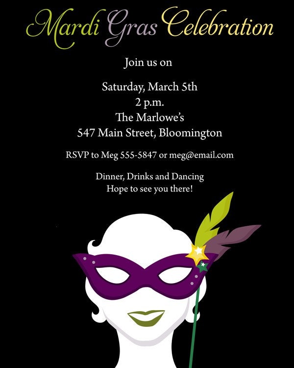 Mardi Gras Bash Invitations Il_570xn