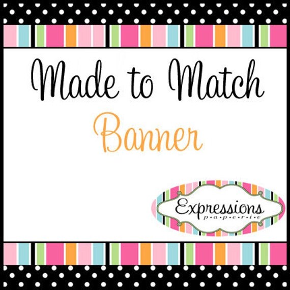 Made to Match Personalized Happy Birthday Banner Il_570xn