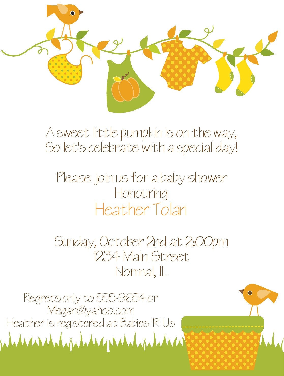 Autumn Girl Baby Shower Invitations Il_570xn