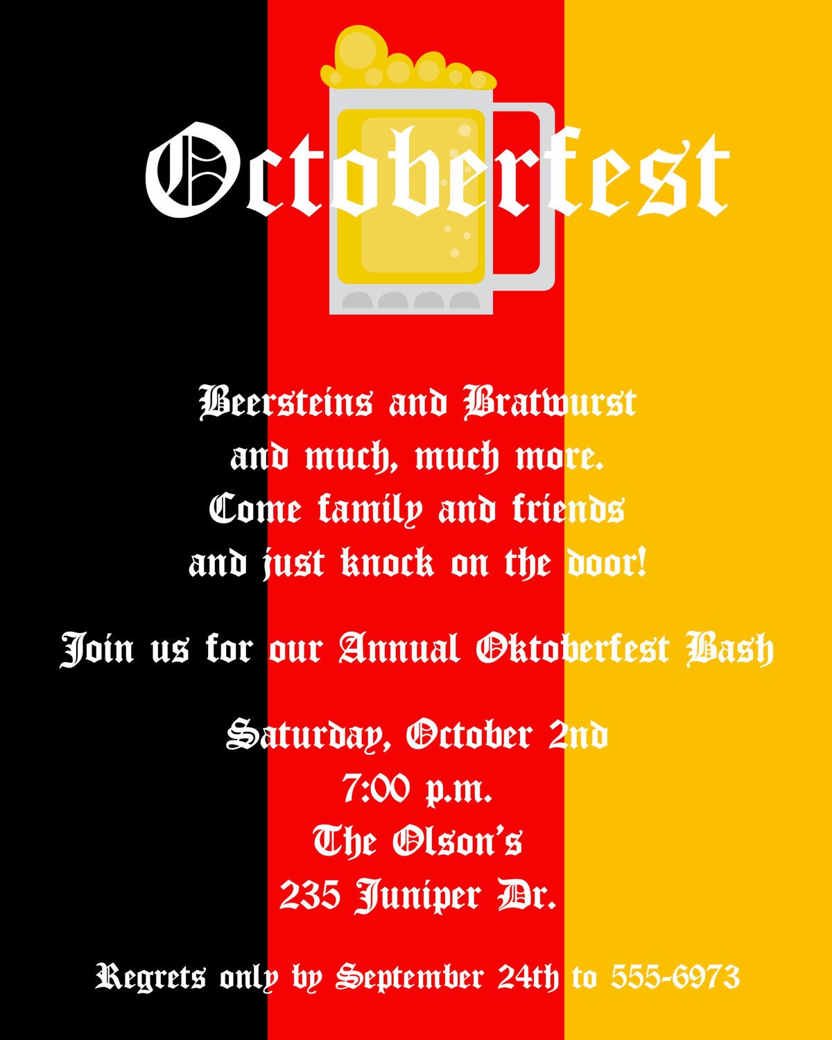 Oktoberfest Beer Stein Invitations Il_570xn