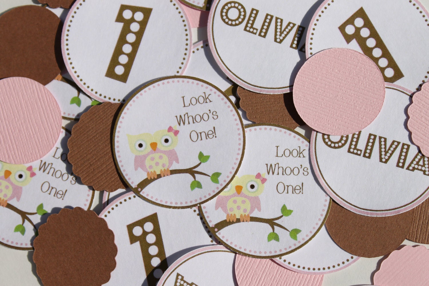 Girl Owl Birthday Party or Baby Shower Confetti Il_570xn